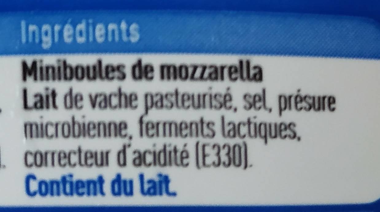 Mini mozzarella - Ingrediënten - fr