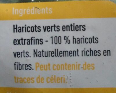Haricots verts entiers - Ingrediënten - fr