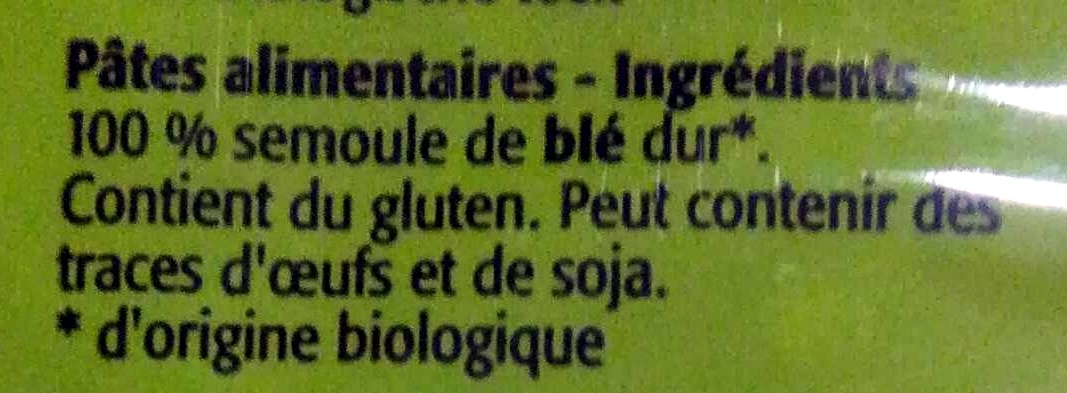 Fusilli - Ingrediënten - fr