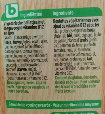 Veggie boulettes - Ingredients - fr