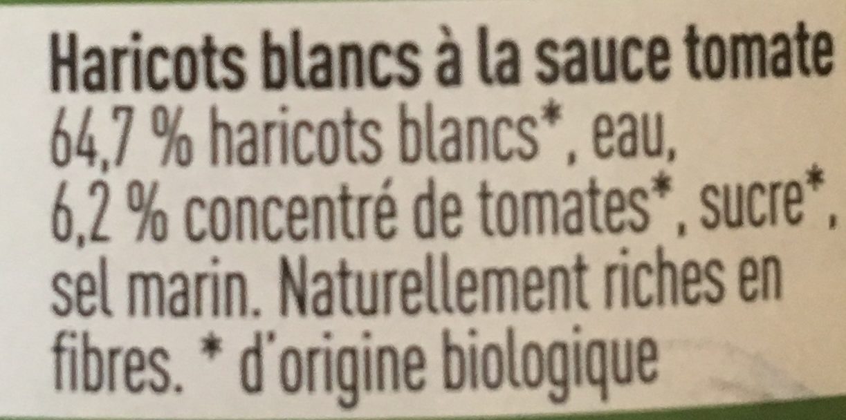 Haricots Blancs à la Sauce Tomate - Ingrediënten - fr