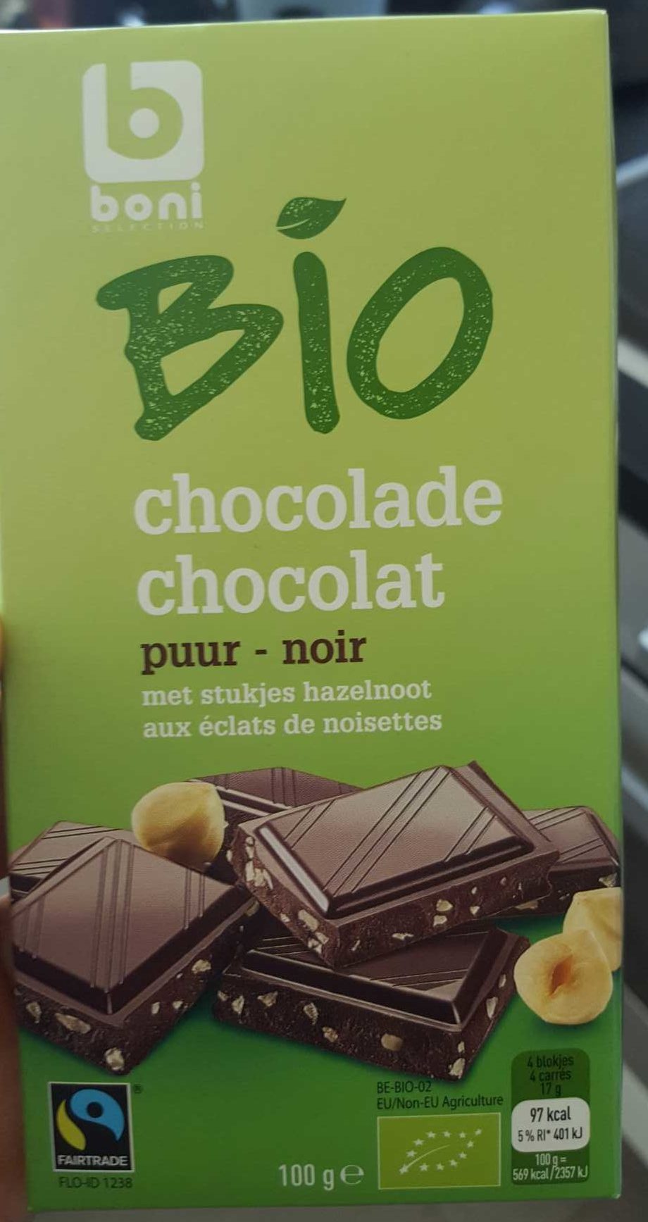 Bio chocolat Noir aux éclats de noisettes - Product - fr