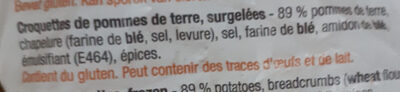 Croquettes de pommes de terre - Ingrediënten - fr