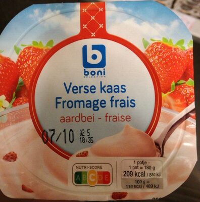Fromage frais à la fraise BONI - Product - fr