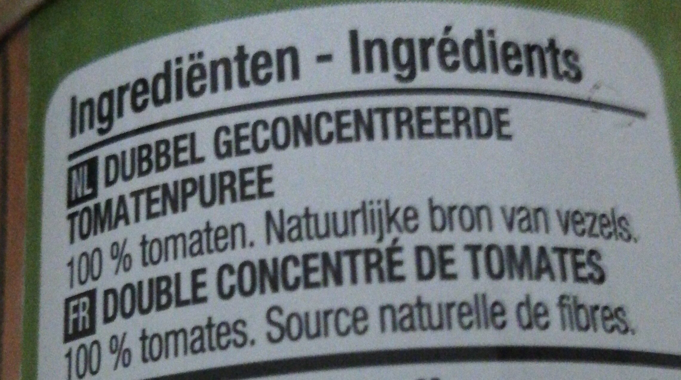 Dubbel geconcentreerde tomatenpuree - Ingredients - nl
