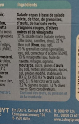 Salade niçoise - Ingrediënten - fr