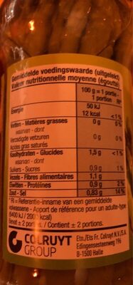 Groene asperges - Nutrition facts - nl