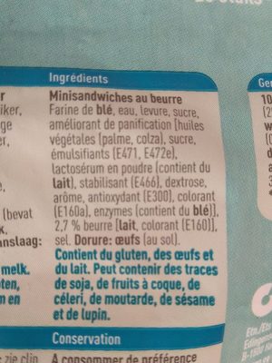 Minisandwiches au beurre - Ingredients - fr