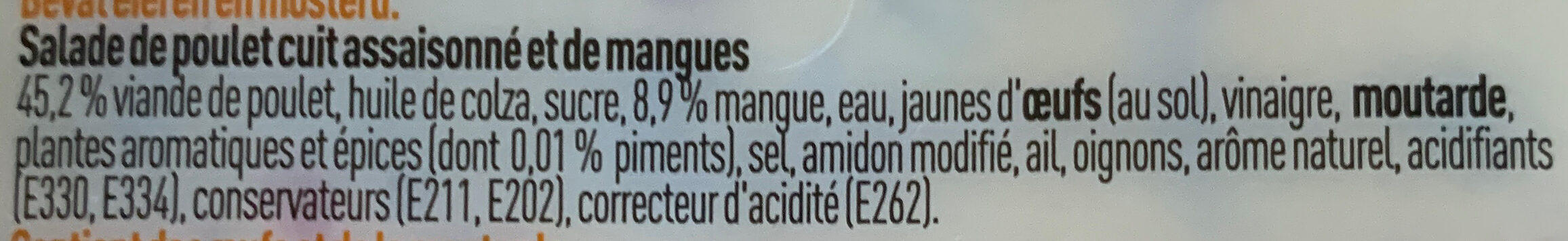 Poulet-mangue - Ingredienser - fr