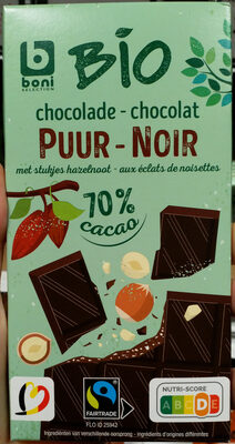 Chocolat noir bio aux éclats de noisettes - Product - fr