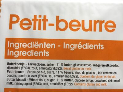 Petit-beurre - Ingrediënten - fr