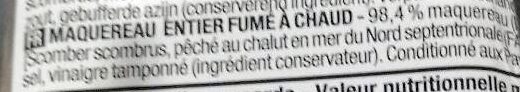 Gerookte Makreel - Maquereau Fumé - Ingrediënten - fr