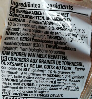 Bio crackers - Ingrediënten