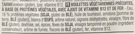Boulettes veggie - Ingrediënten - fr