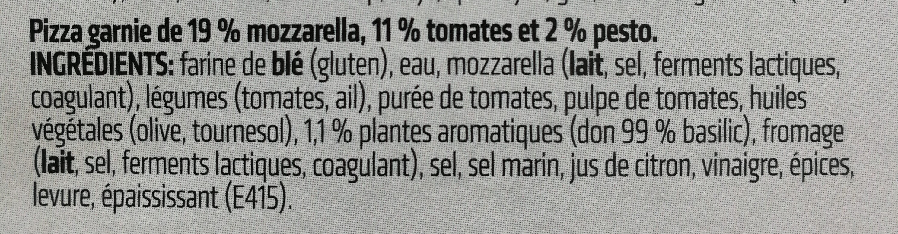Pizza margherita - Ingrediënten - fr