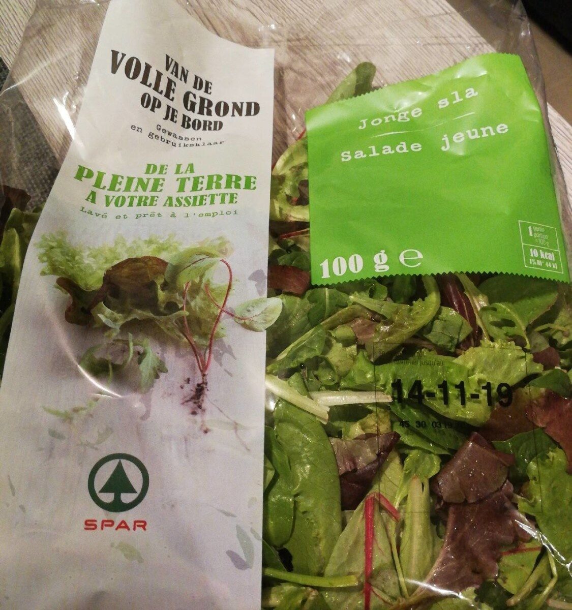 Salade jeune - Voedingswaarden - fr
