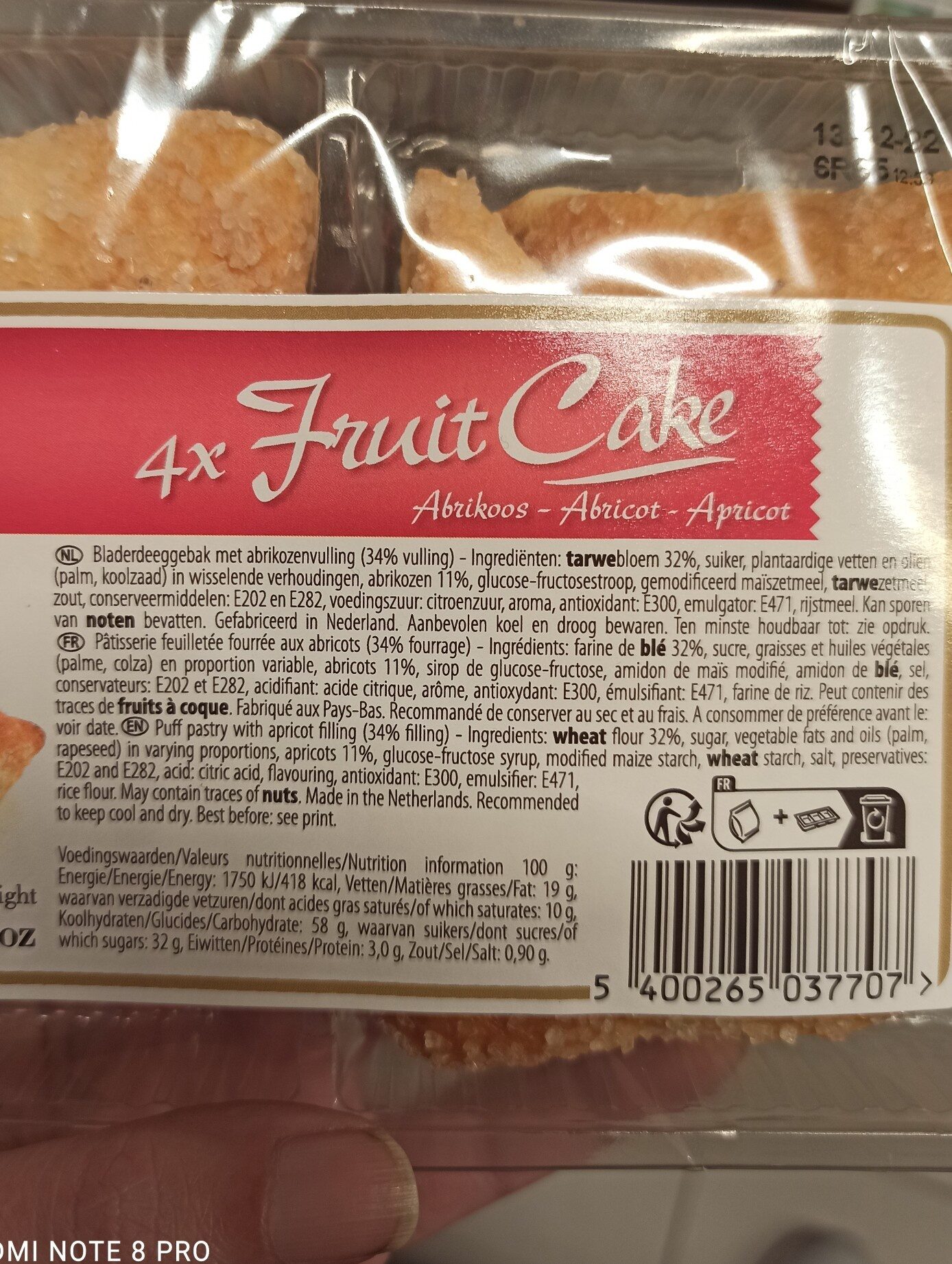 4fruit cake - المكونات - en