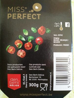 Miss Perfect tomates cerises - Product - fr