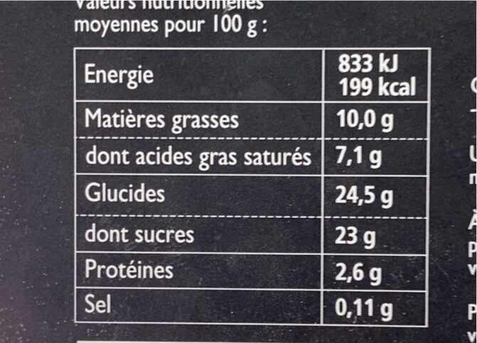 Crème glacée Moka - Nutrition facts - fr