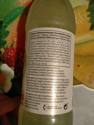 Lemonade citrus - Tableau nutritionnel
