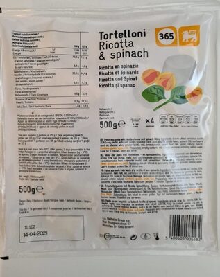 Tortelloni Ricotta & spinach - Produit