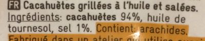 Cacahuetes salees - Ingrediënten - fr