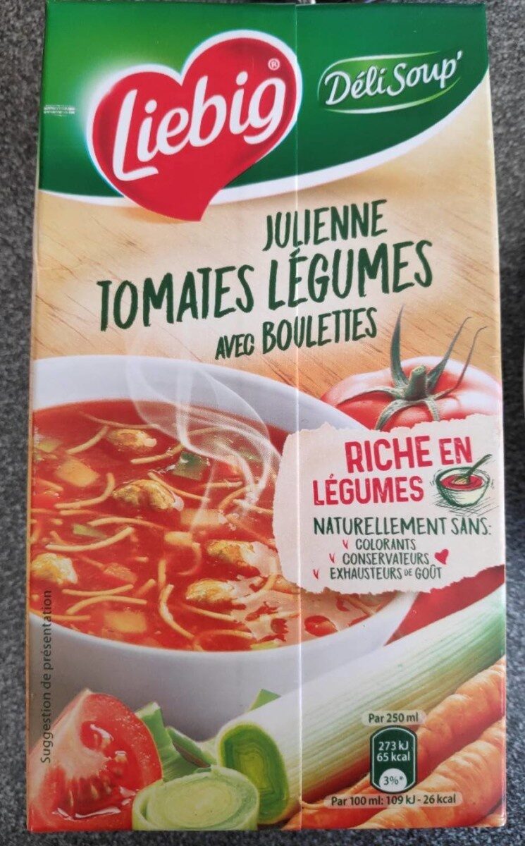 Deli soup' Julienne tomates-légumes avec boulettes - Produit