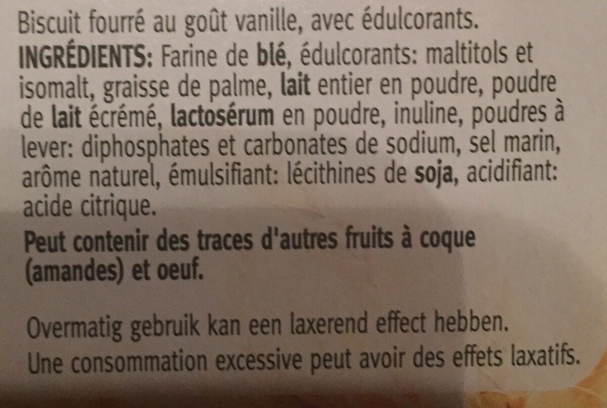 Duette Vanille - Ingrédients