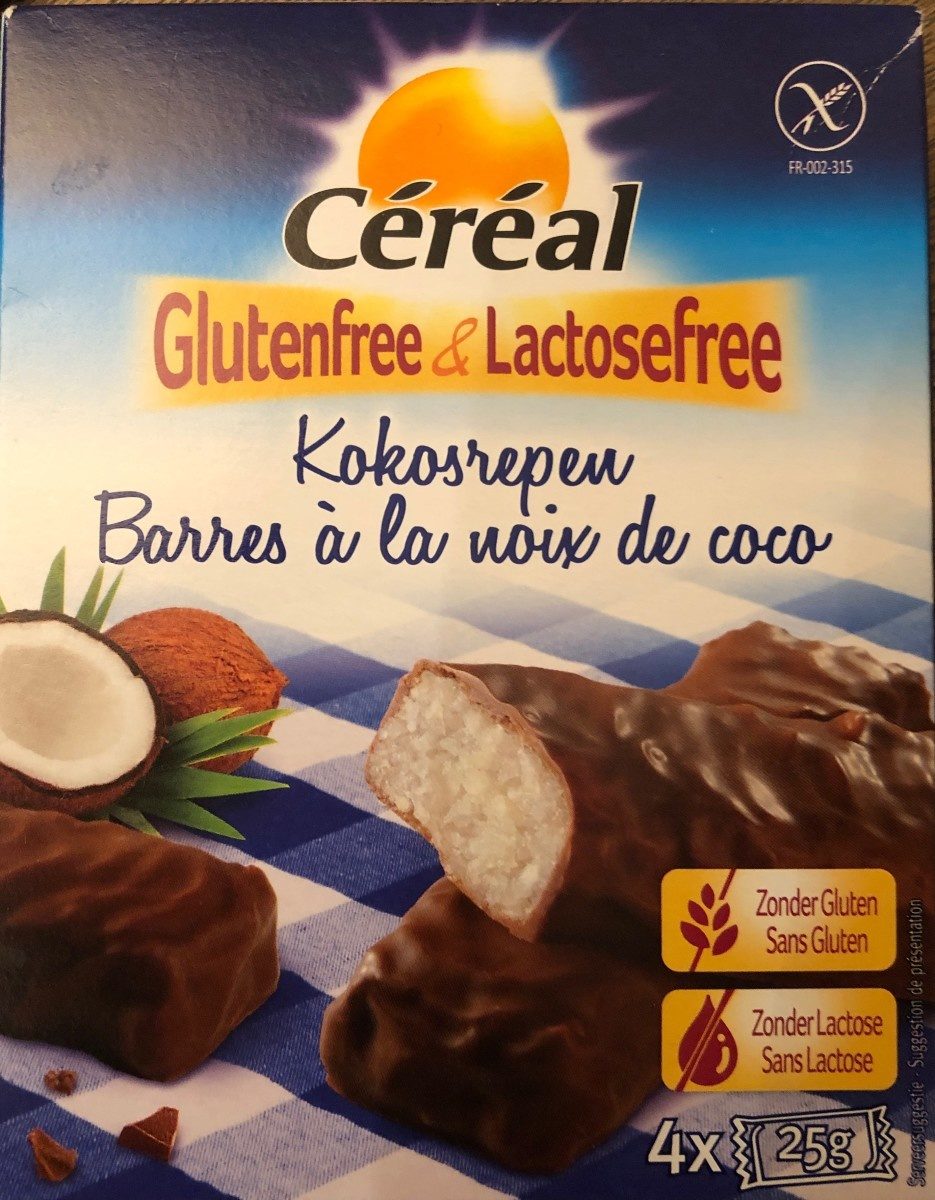 Céréal Barres à La Noix De Coco Sans Gluten Ni Lactose - Produit