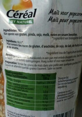Maïs pour popcorn - Ingrediënten - fr