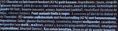Bâtons Crème Banane-lait - Ingrédients