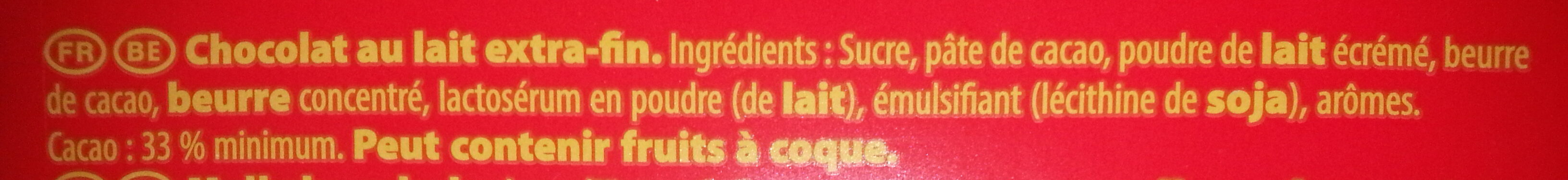 Mignonnettes lait x 24 - Ingredients - fr