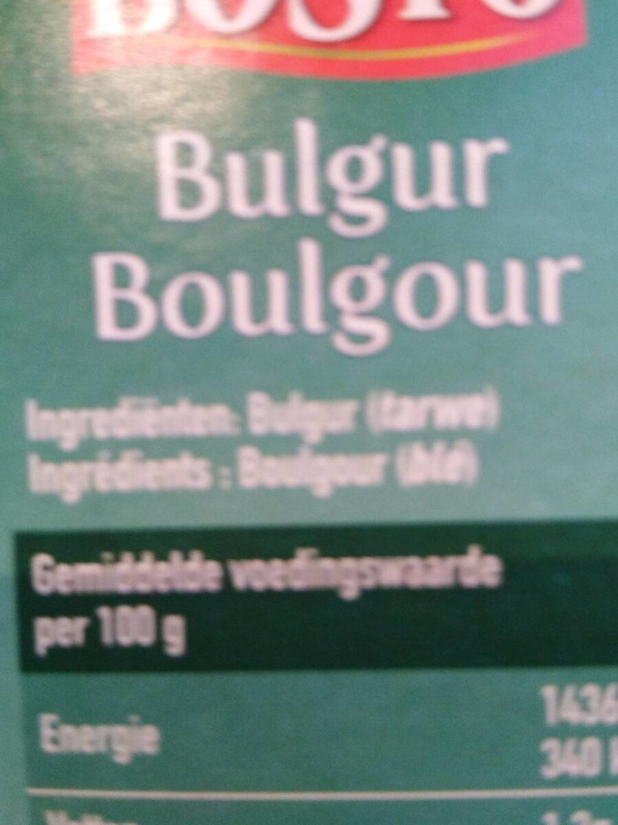 Boulgour - Ingrédients