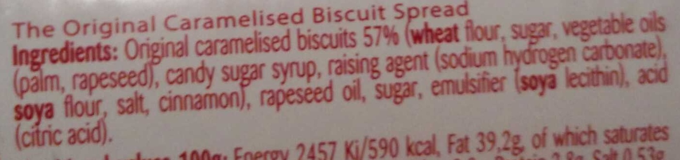 Biscoff Spread - Ingredients - en