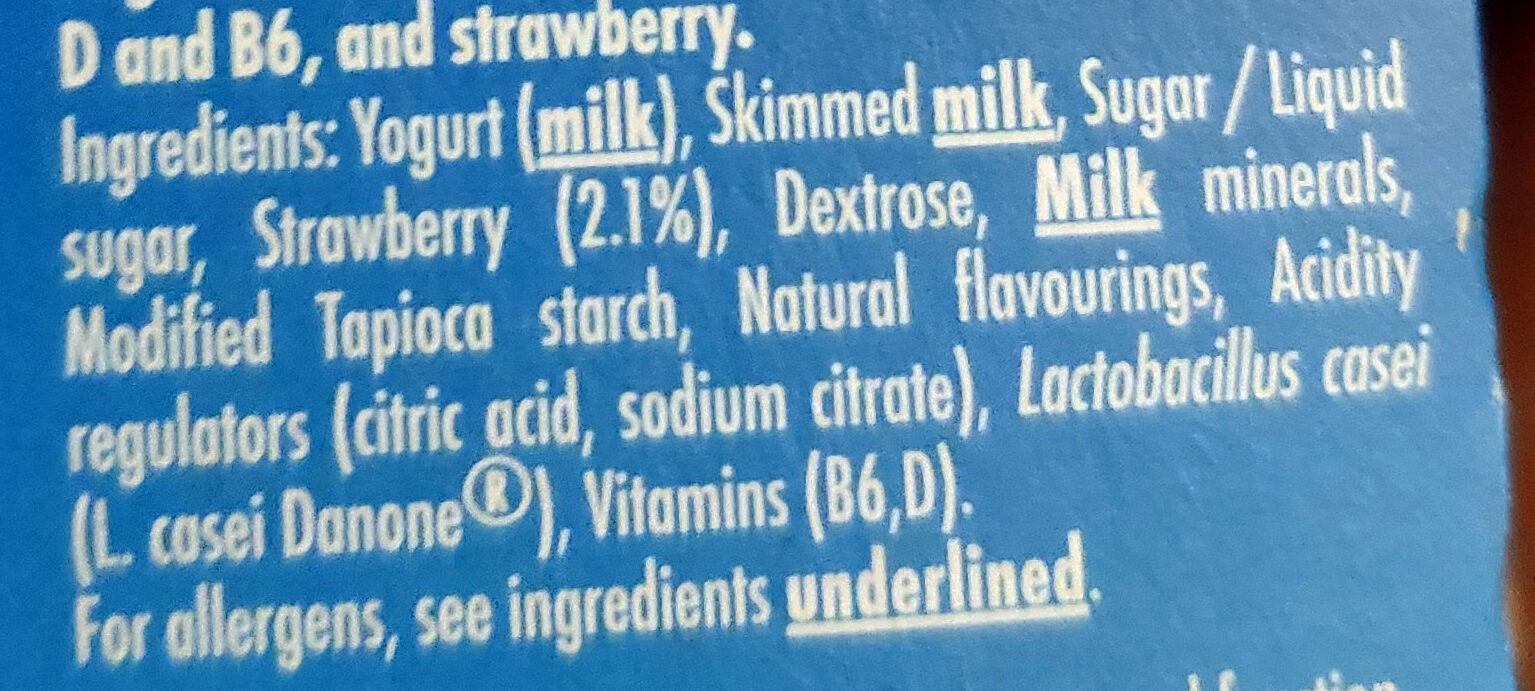 Actimel Strawberry - Ingredients