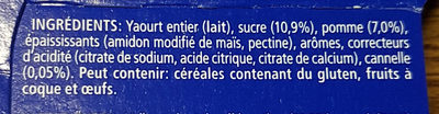 Oikos Yaourt A La Grecque Pomme Cannelle - Ingrediënten - fr