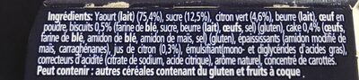 Oikos tarte au citron - Ingrediënten - fr