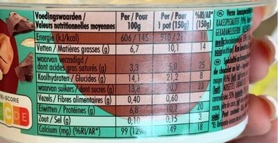Crunchy choco noisette - Nutrition facts - fr