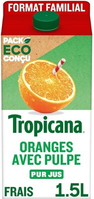 Tropicana Pure premium oranges pressées avec pulpe format familial 1,5 L - Producto - fr