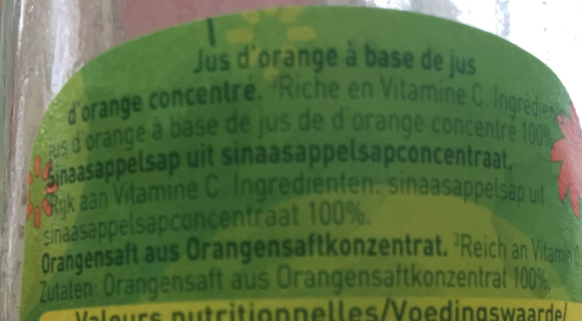 Looks orange - Ingrédients
