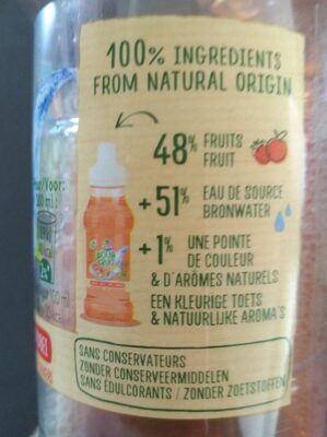 Aqua fruit pomme fraise - Ingrédients