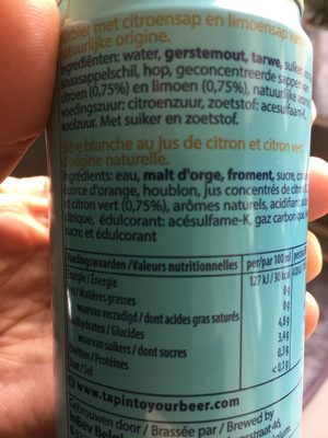 Hoegaarden Radler Lemon Cans 33CL 4-pack - Ingredients - fr