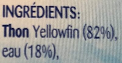 Thon sauvage yellowfin au naturel - Ingrediënten - fr