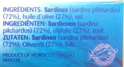 Imperial sardines - Ingrédients