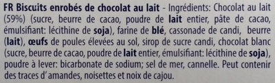 Spéculoos au chocolat au lait belge - Ingrediënten - fr