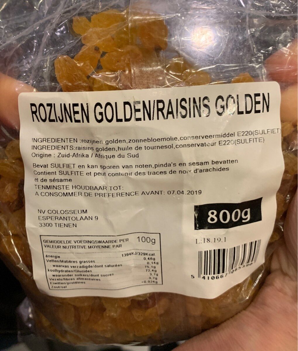 Raisins sec - Produit