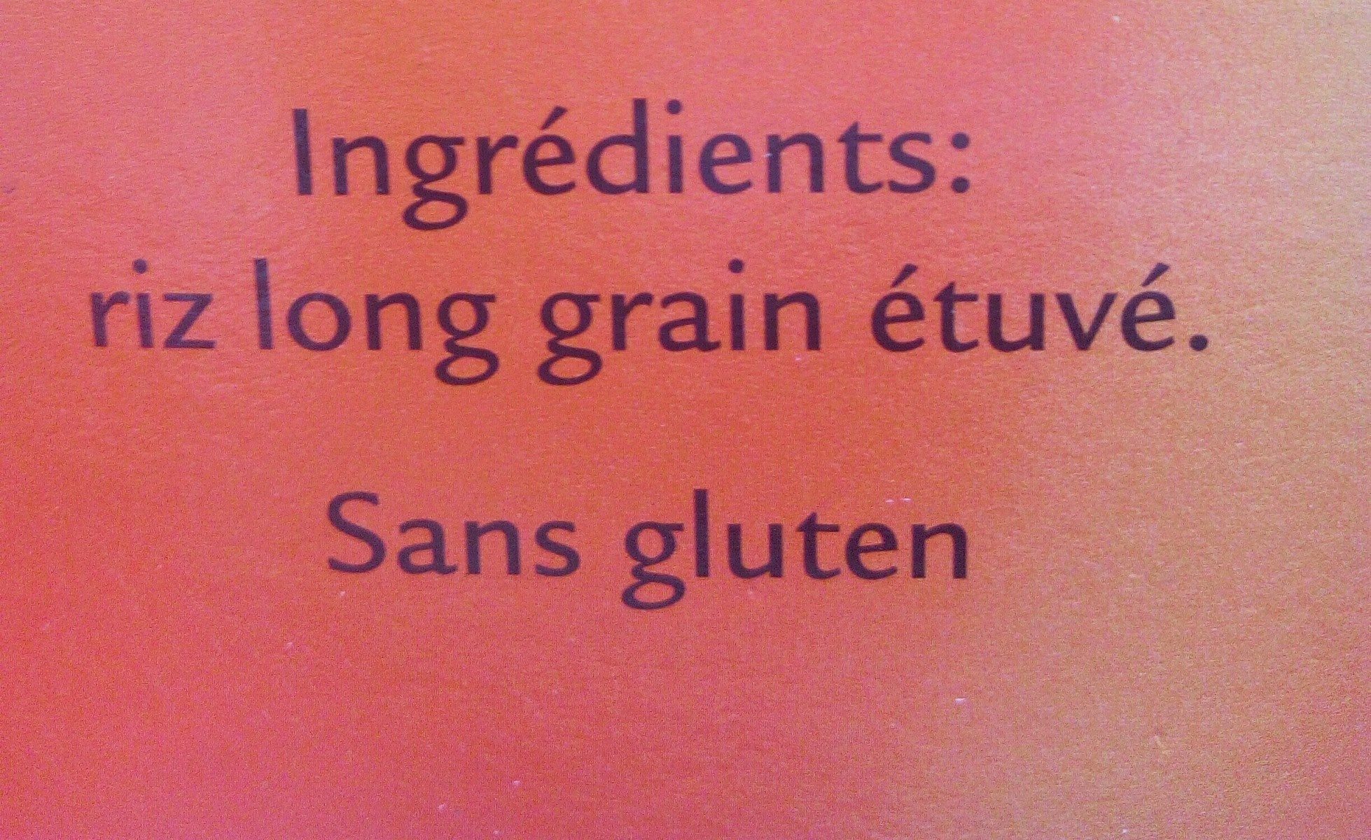 Riz Long Grain En Sachet Cuisson - Ingrediënten - fr