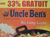 Riz Long Grain, Uncle Ben's, 1kg - Produit