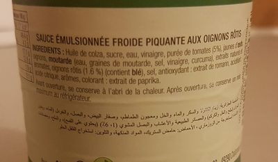 Sauce Algérienne - Ingredients - fr