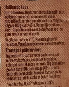 Passendale fromage light - Ingredientes - fr